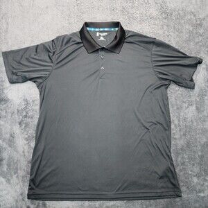 St. Andrews of Scotland Polo Shirt Men's Black Golf Size 2XL